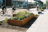 Bac en acier Corten - En L - hauteur 60cm