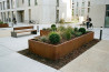 Bac en acier Corten - En L - hauteur 60cm