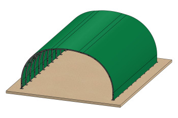 Multi-abri tunnel largeur 8 m